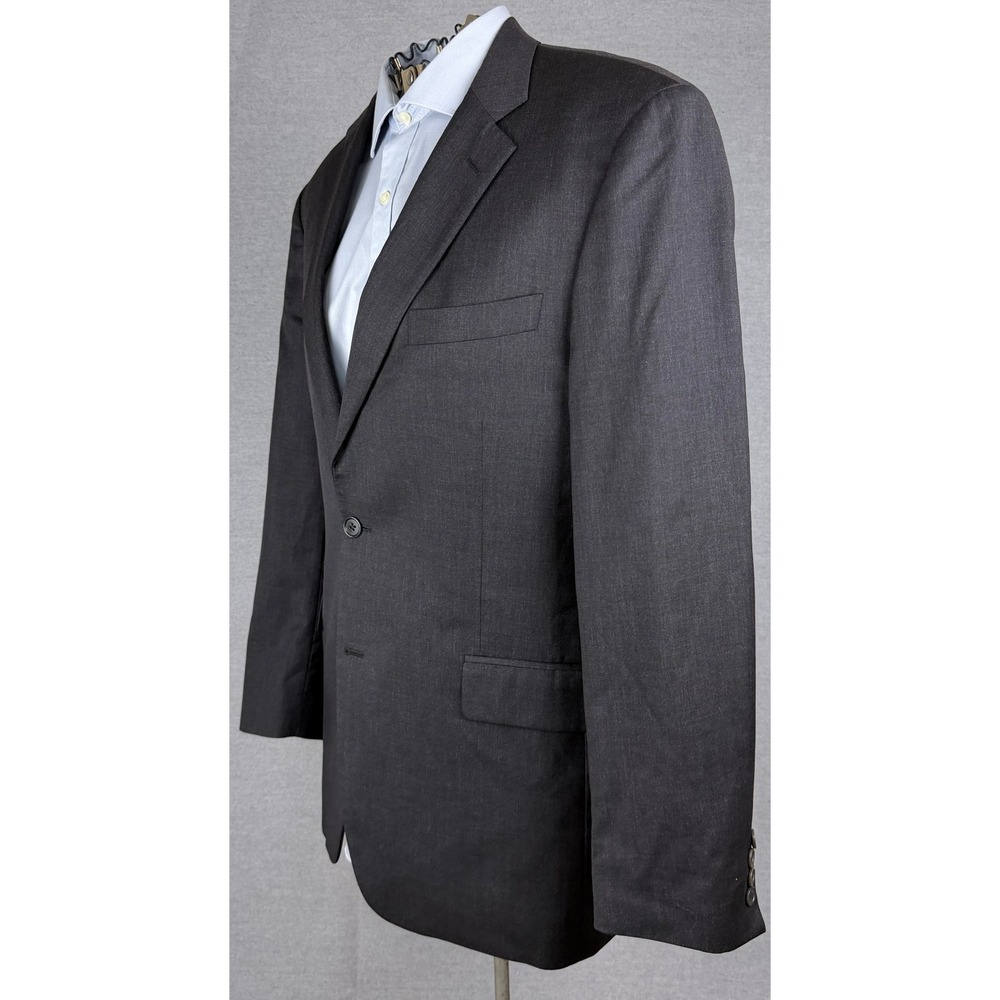 Brooks Brothers 1818 Madison Blazer 42L Mens Charcoal Gray 100% Wool Italy Sport - Picture 2 of 9